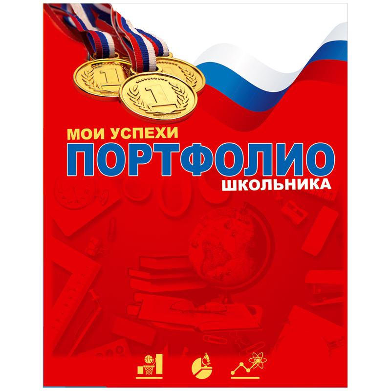 Папка-портфолио 7БЦ А4 БиДжи "Мои успехи", на 4 кнопках, 20 файлов