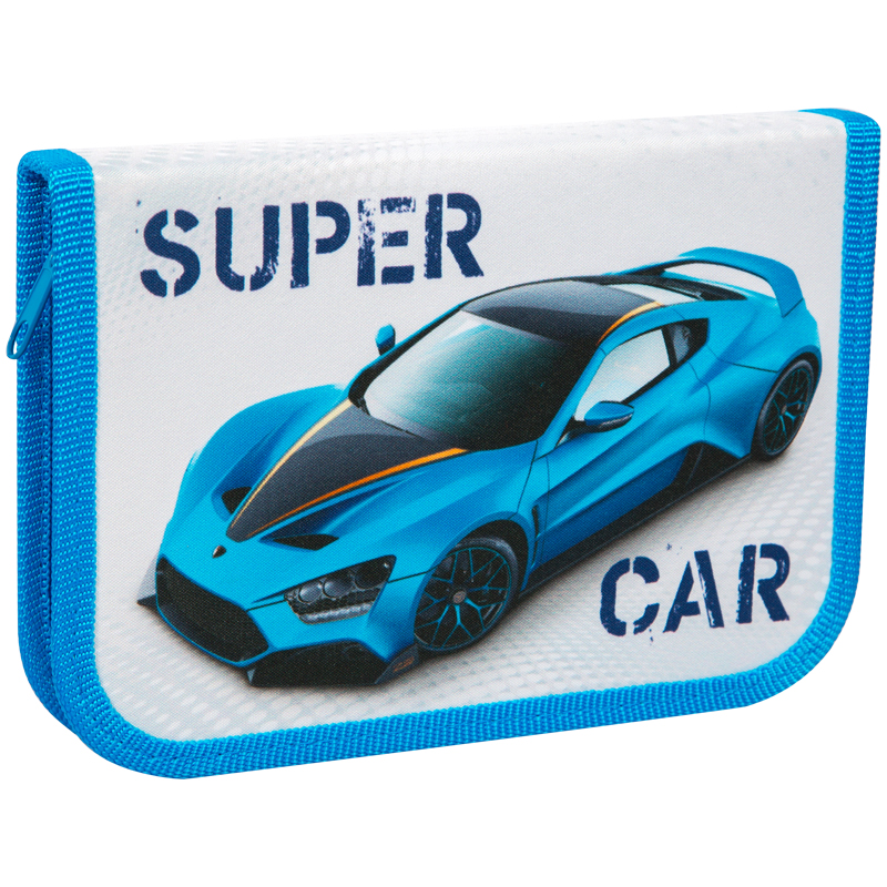 Пенал 1 отделение, 190*130 ArtSpace "Авто. Supercar", дополнительная откидная секция, ткань