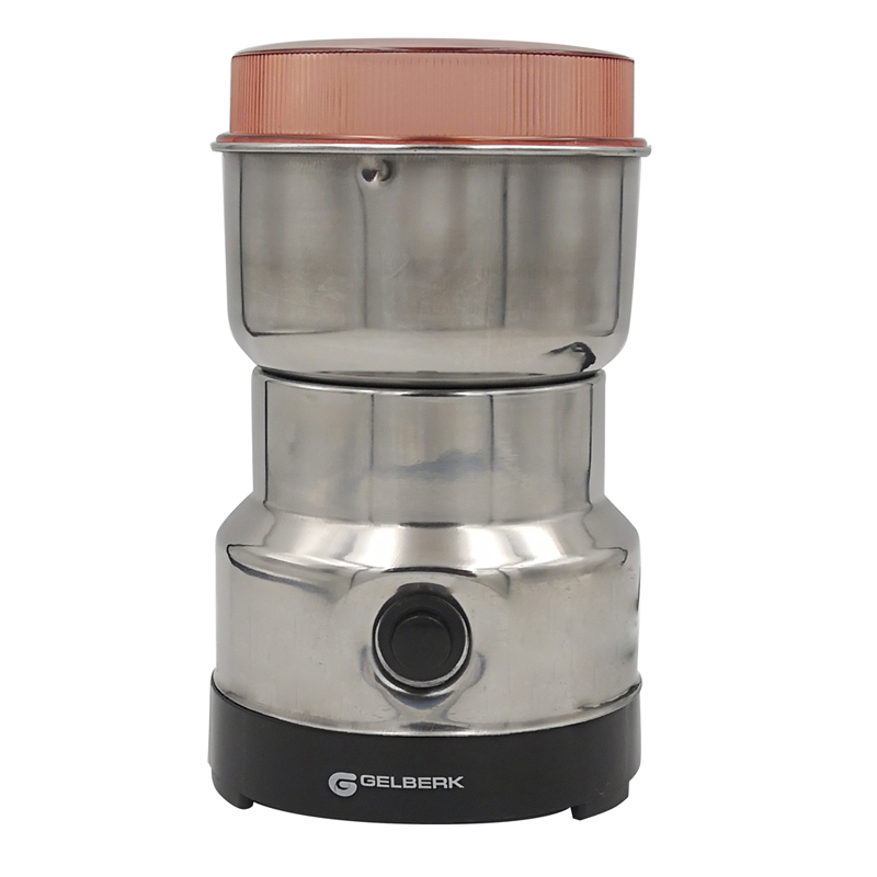 Кофемолка Gelberk GL-531, 200Вт, 100г, нержавеющая сталь