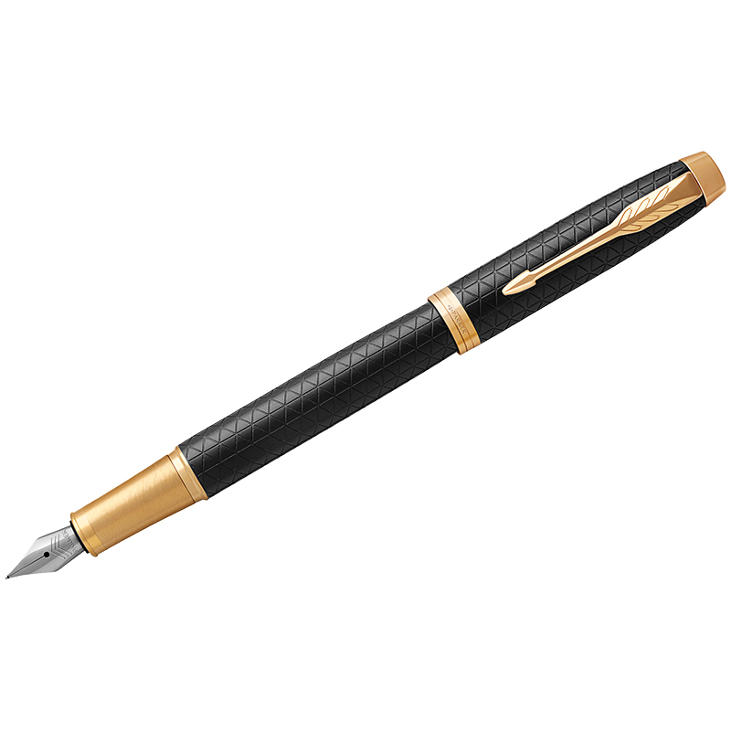 УЦЕНКА-Ручка перьевая Parker "IM Premium Black/Gold GT" синяя, 0,8мм, подар. уп.