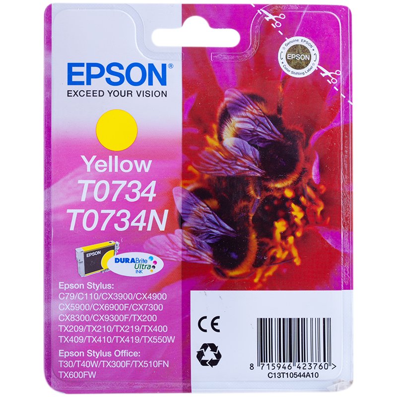 Картридж ориг. Epson T0734 желтый для C79/C110/СХ3900/4900/5900 (5,5мл)