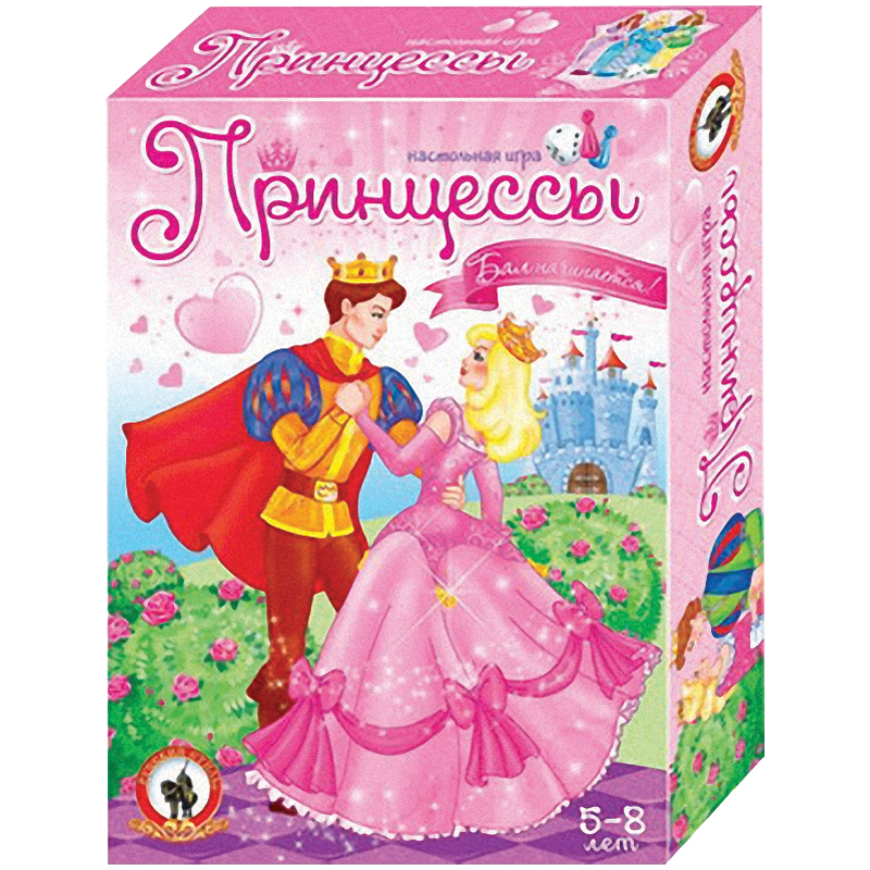 Игра настольная Русский стиль "Ходилка. Принцессы", картонная коробка