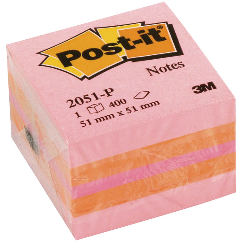 Самоклеящийся блок Classic "Розовый" 51*51 мм, 400 л