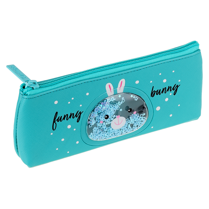 Пенал-косметичка 200*80*30 Berlingo "Funny bunny", полиуретан