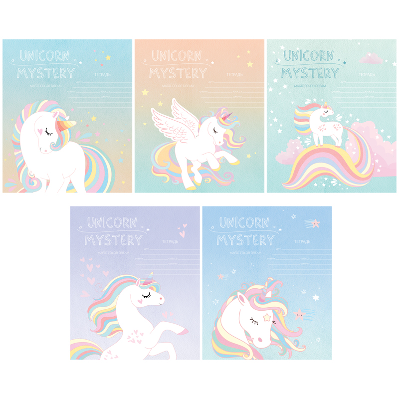 Тетрадь 12л., косая линия ArtSpace "Рисунки. Unicorn mystery"