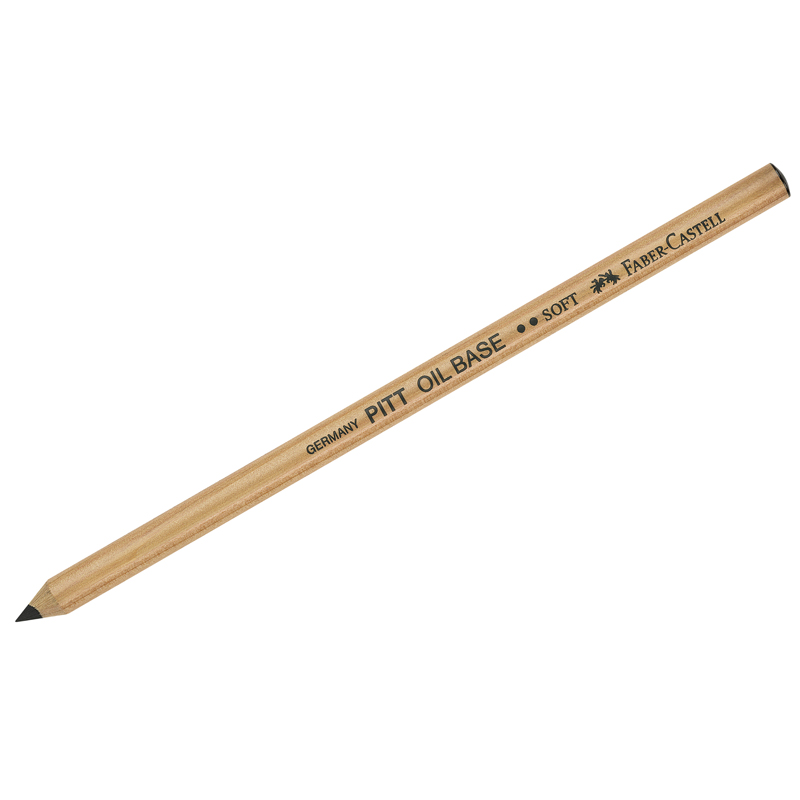 Масляный карандаш Faber-Castell "Pitt Oil Base", цвет 199 черный, мягкий