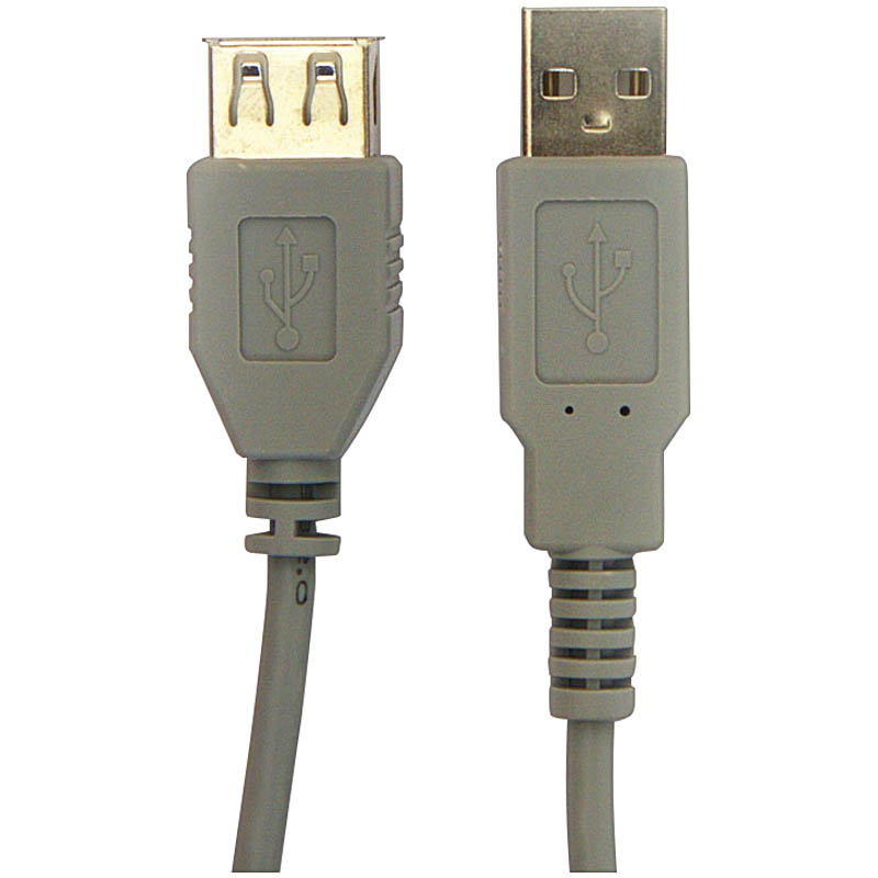 Кабель USB 2.0 A-A (m-f) удлинительный, Smart Track, 3.0м, серый/черный