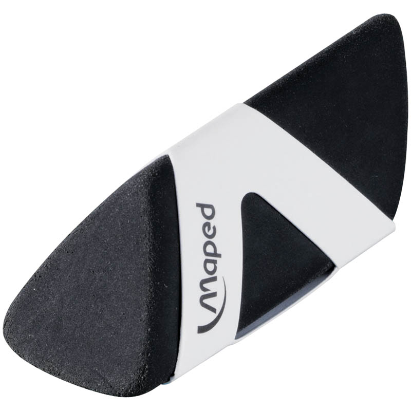 Ластик Maped "Black Piramide" треугольный, пластик, картонный держатель, черный, 21*18*55мм
