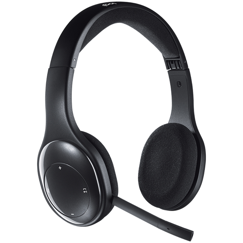 Наушники с микрофоном беспроводные Logitech Wireless Headset H800, Bluetooth, USB, черный