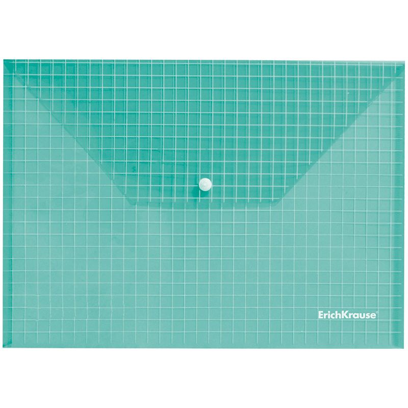 Папка-конверт на кнопке Erich Krause "Envelope Folder", А4, 140мкм, зеленая