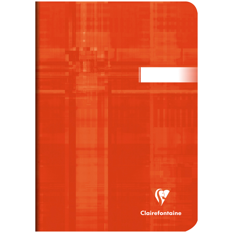 Тетрадь 48л., А5, клетка Clairefontaine, глянцевая ламинация, мандариновая, 90г/м2