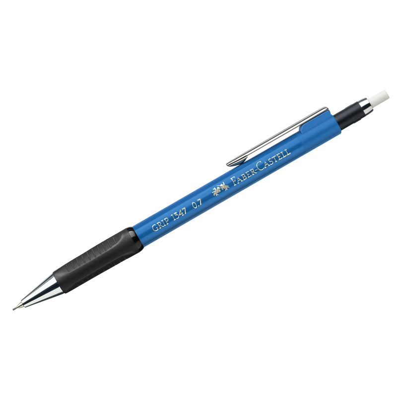 Карандаш механический Faber-Castell "Grip 1347" 0,7мм, B, грип, с ласт., автоподача грифеля, голубой