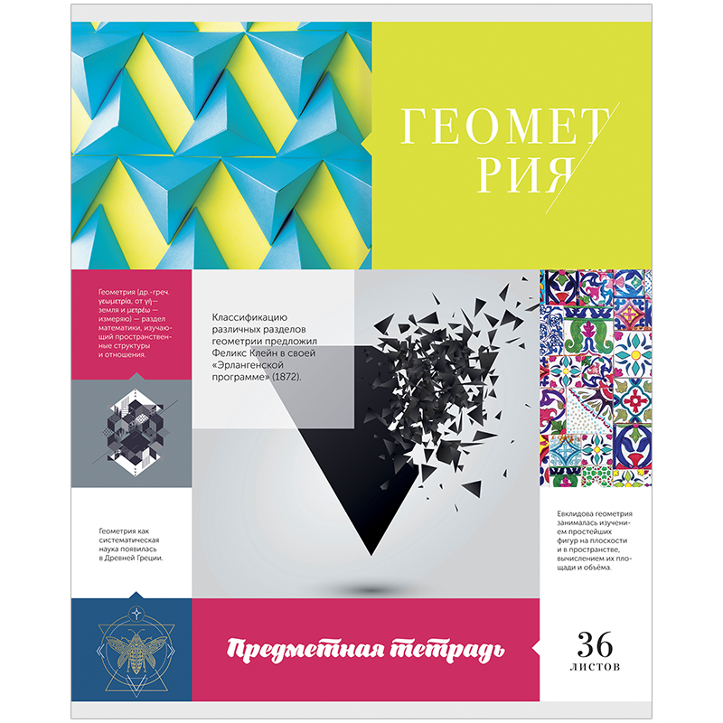 Тетрадь предметная 36л. ArtSpace "Предметная мозаика" - Геометрия
