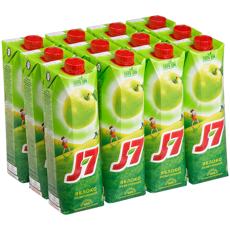 Сок J7, яблоко зеленое, 0,97л, картонная упаковка