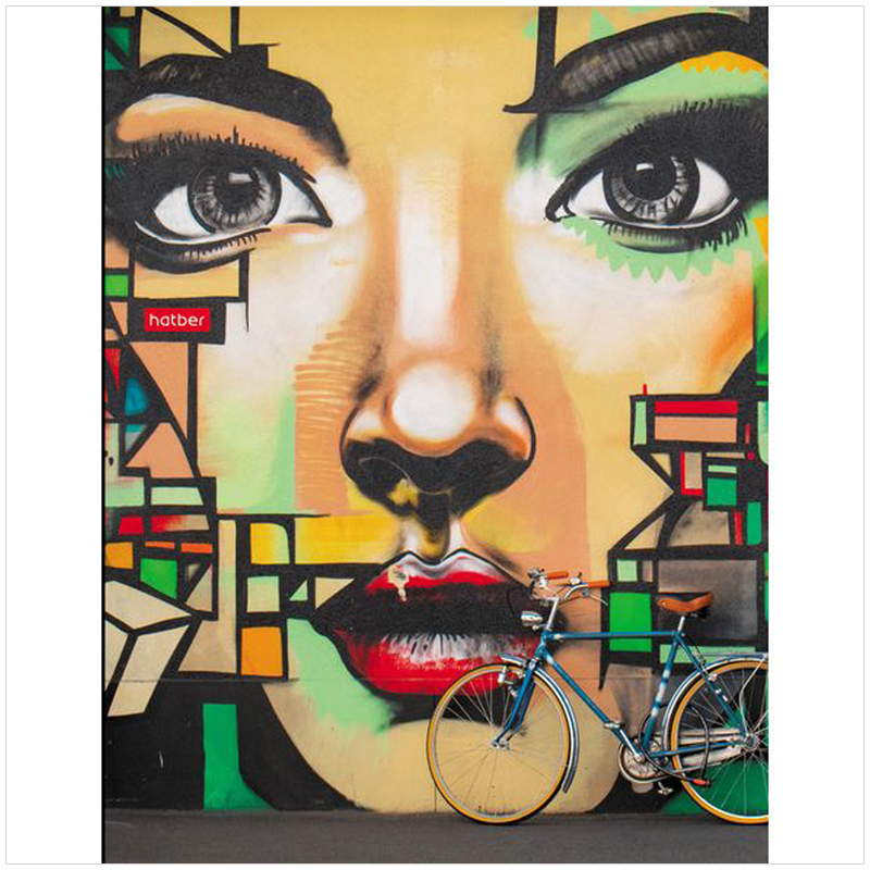 Тетрадь на кольцах А5, 160л., Hatber "Street ART", глянцевая ламинация