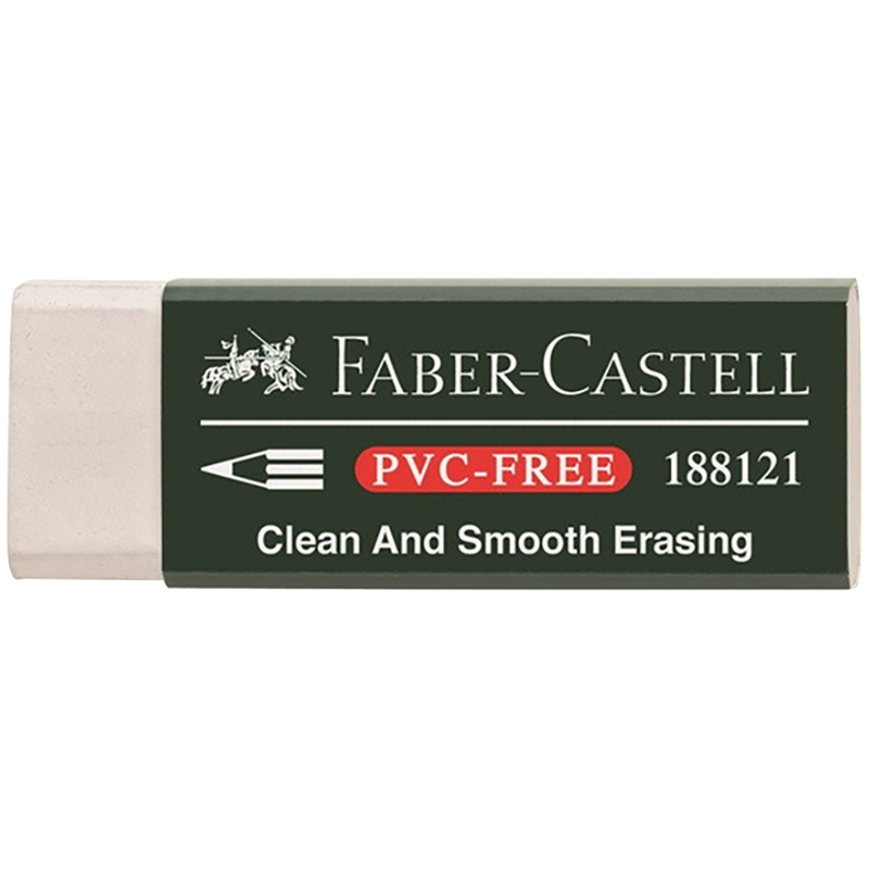 Ластик Faber-Castell "7081", прямоугольный, ПВХ, картонный футляр, 63*22*12мм