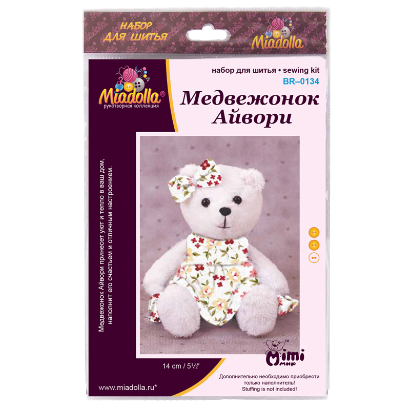Набор для изготовления игрушки Miadolla "Медвежонок Айвори"