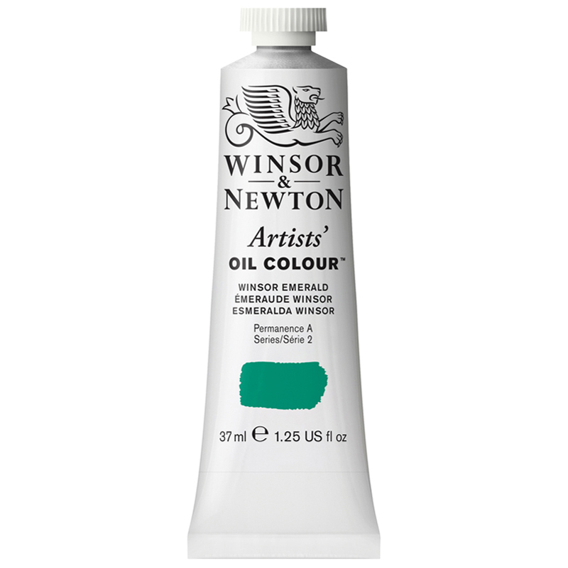 Краска масляная профессиональная Winsor&Newton "Artists Oil", 37мл, Винзор изумрудный