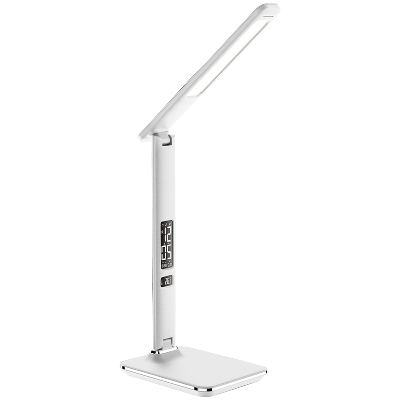 Светильник настольный на подставке Artstyle TL-209W, 10Вт, LED, сенс. упр. часы, USB-порт, белый