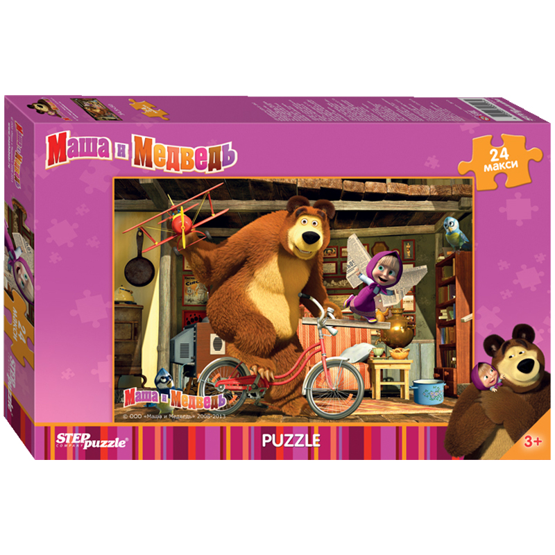 Пазл   24 эл. maxi Step Puzzle "Маша и Медведь"