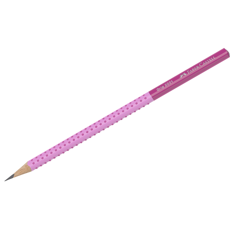 Карандаш ч/г Faber-Castell "Grip 2001 Two Tone", HВ, заточен., светло-розовый/розовый корп.