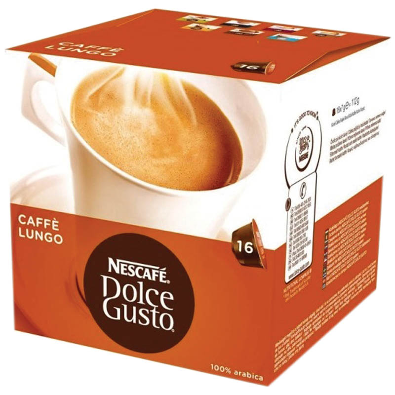 Кофе в капсулах для кофемашин NESCAFE Dolce Gusto Caffe Lungo, 16шт*7г