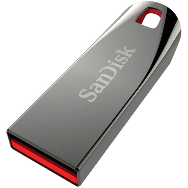 Память SanDisk "Force"   8GB, USB 2.0 Flash Drive, металлический