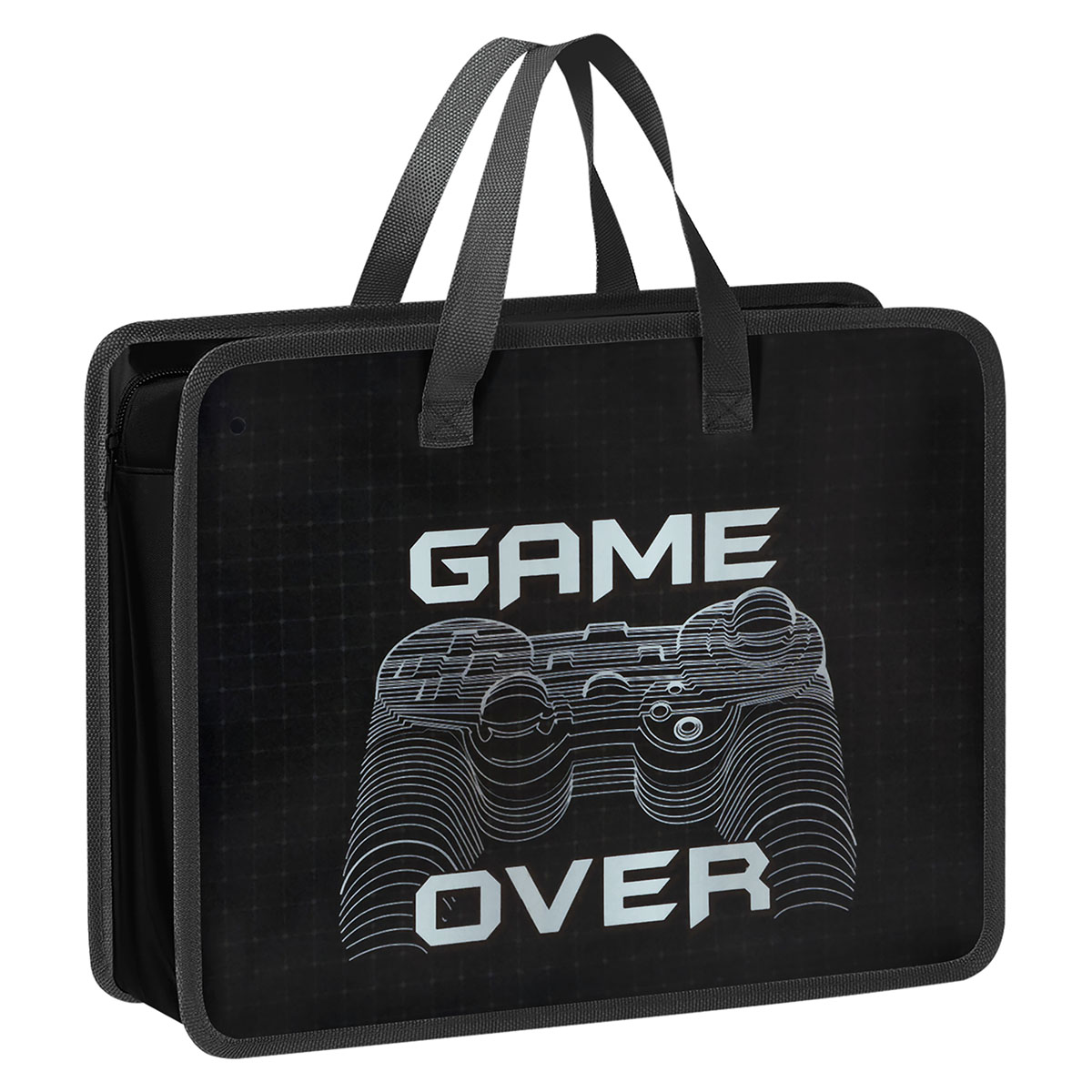 Папка с ручками А4 ArtSpace "Game Over", пластик, на молнии, 10см