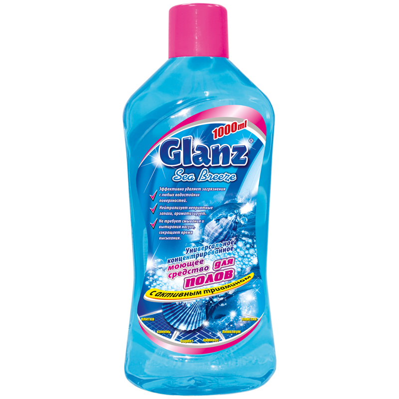 Средство для мытья полов Glanz "Морской бриз", 1л