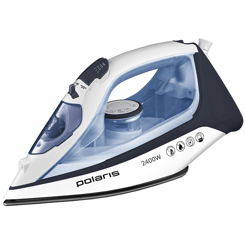 Утюг Polaris PIR 2483К, 2400Вт, керамическое покрытие, самоочистка, антикапля, шнур 3 метра