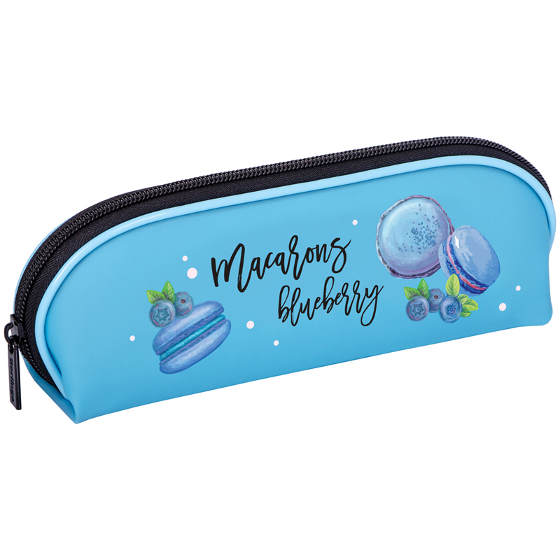 Пенал-косметичка 200*80*45 Berlingo "Macarons blueberry", ПВХ