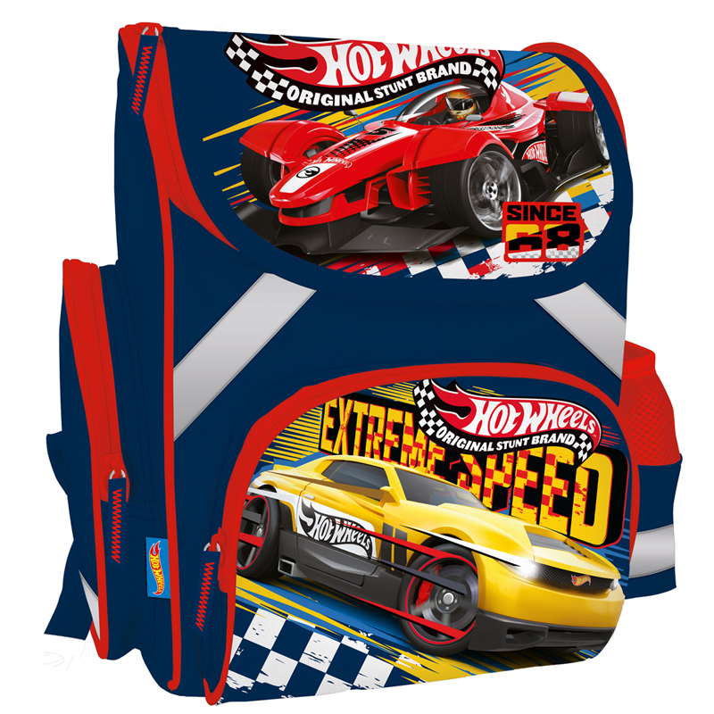 Ранец с наполнением Академия Групп "Hot Wheels", 35*26,5*13см, 1отд., 3карм., эргон. спинка,подарок