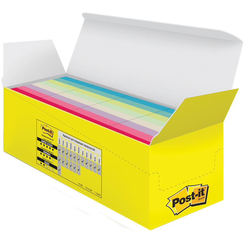 Самоклеящийся блок Post-it "Optima. Конфетти-2", 51*76мм, 32 блока*100л