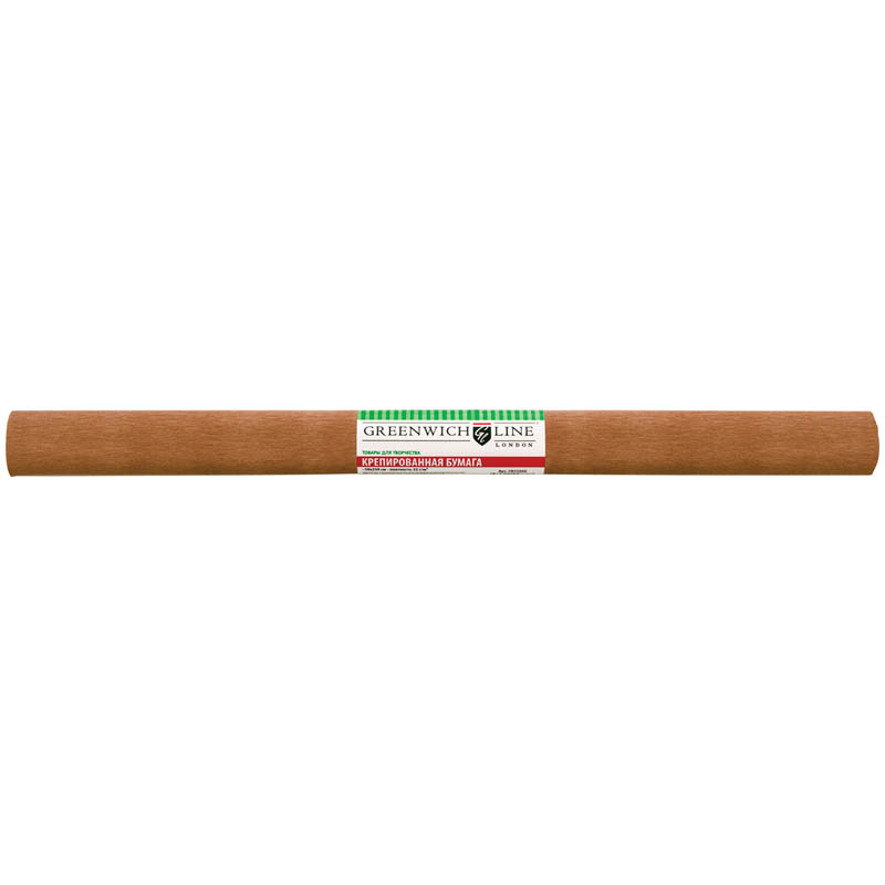 Бумага крепированная Greenwich Line, 50*250см, 32г/м2, светло-коричневая, в рулоне
