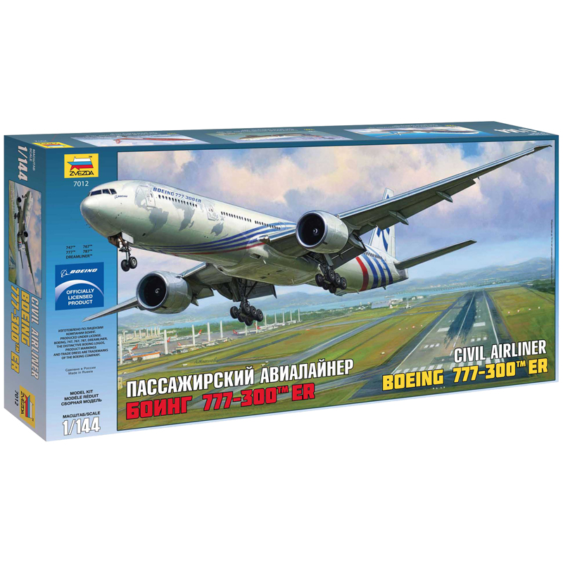 Модель для сборки Звезда "Боинг 777", масштаб 1:144