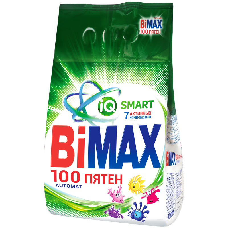 УЦЕНКА-Порошок для машинной стирки BiMax "100 пятен", 6кг