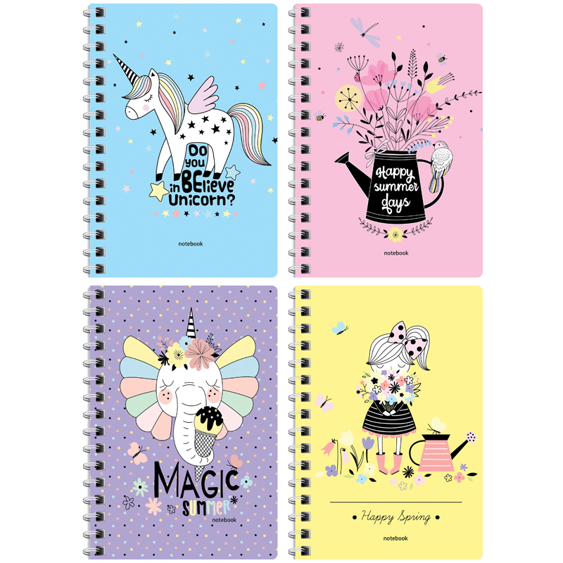 Записная книжка А6 80л., на гребне ArtSpace "Рисунки. Be happy"