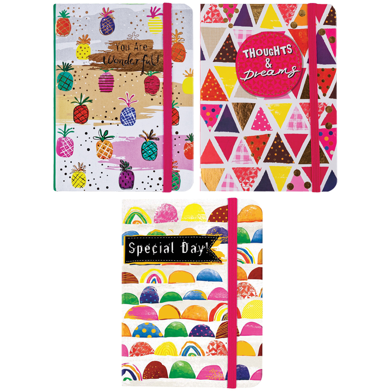 Записная книжка 7БЦ A6 80л. ArtSpace "Colorful patterns" с резинкой, ассорти