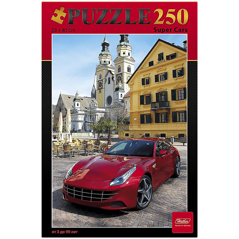 Пазл  250 эл. Hatber "Super cars"