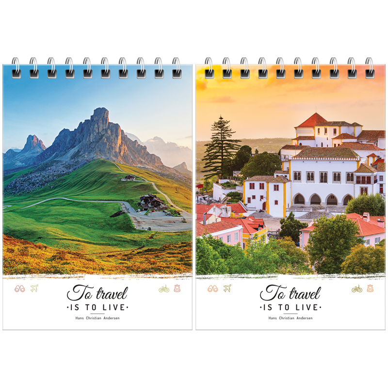 Блокнот А6 80л. на гребне ArtSpace "Путешествия. To travel is to live"