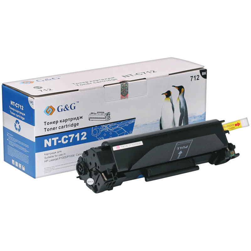 Картридж совм. G&G 712 черный для Canon LBP-3050/3100/3150/3010/3018/3108 (1500стр)