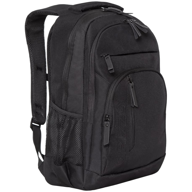 Рюкзак Grizzly, 32*47*17см, 2 отделения, 5 карманов, анатомическая спинка, черный