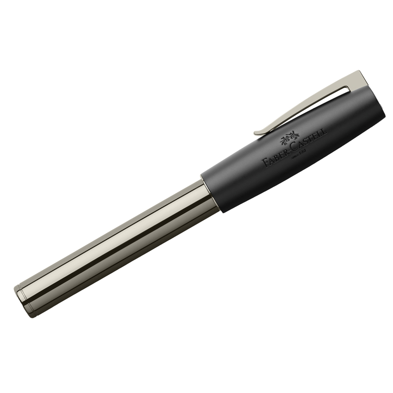 Ручка-роллер Faber-Castell "Loom Gunmetal" черная, корпус цвета пушечной бронзы, глянцевый, инд. карт. упаковка