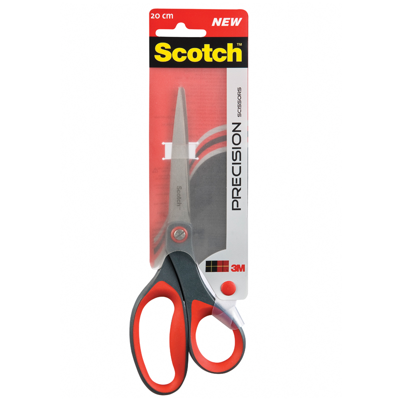 Ножницы Scotch "Precision" 20см, для точной резки, эргономичные, европодвес