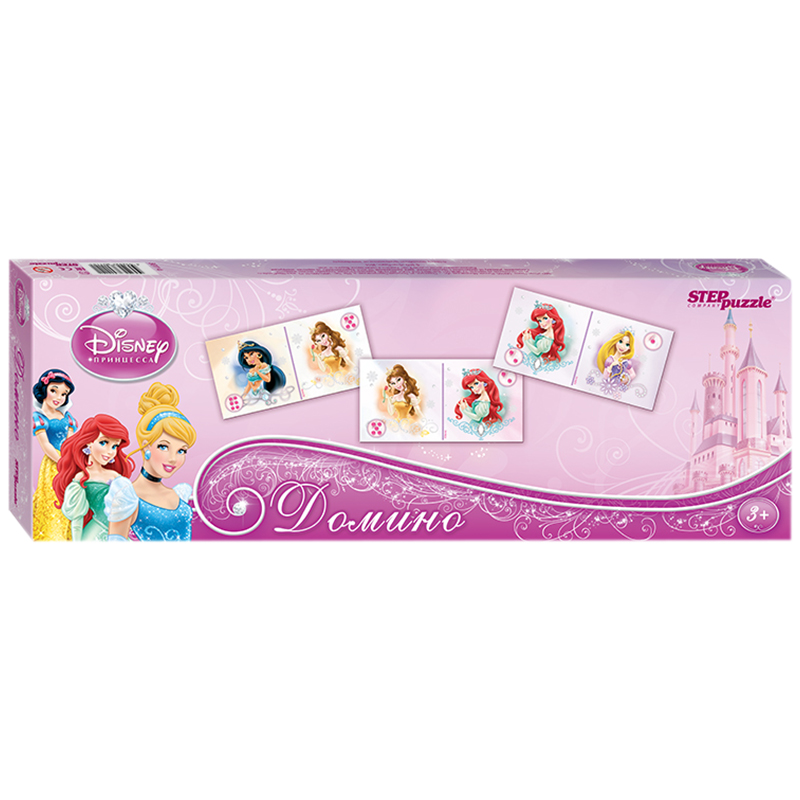 Игра настольная Домино, Step Puzzle "Disney. Принцессы", картонная коробка