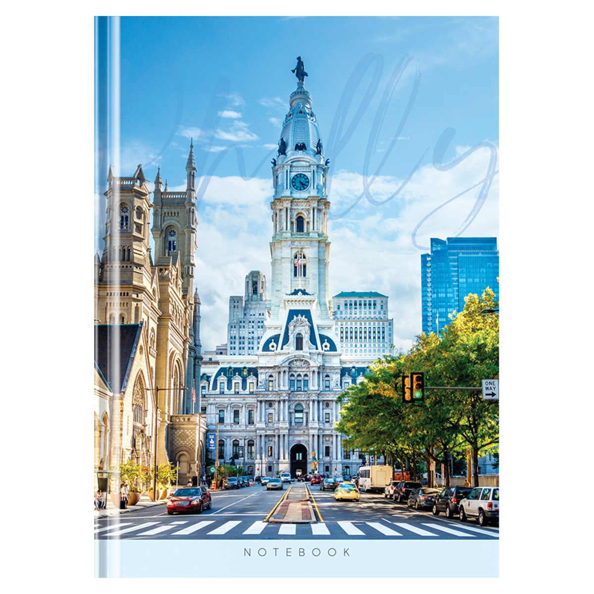 Бизнес-блокнот А4, 80л., OfficeSpace "Города. City Hall", глянцевая ламинация