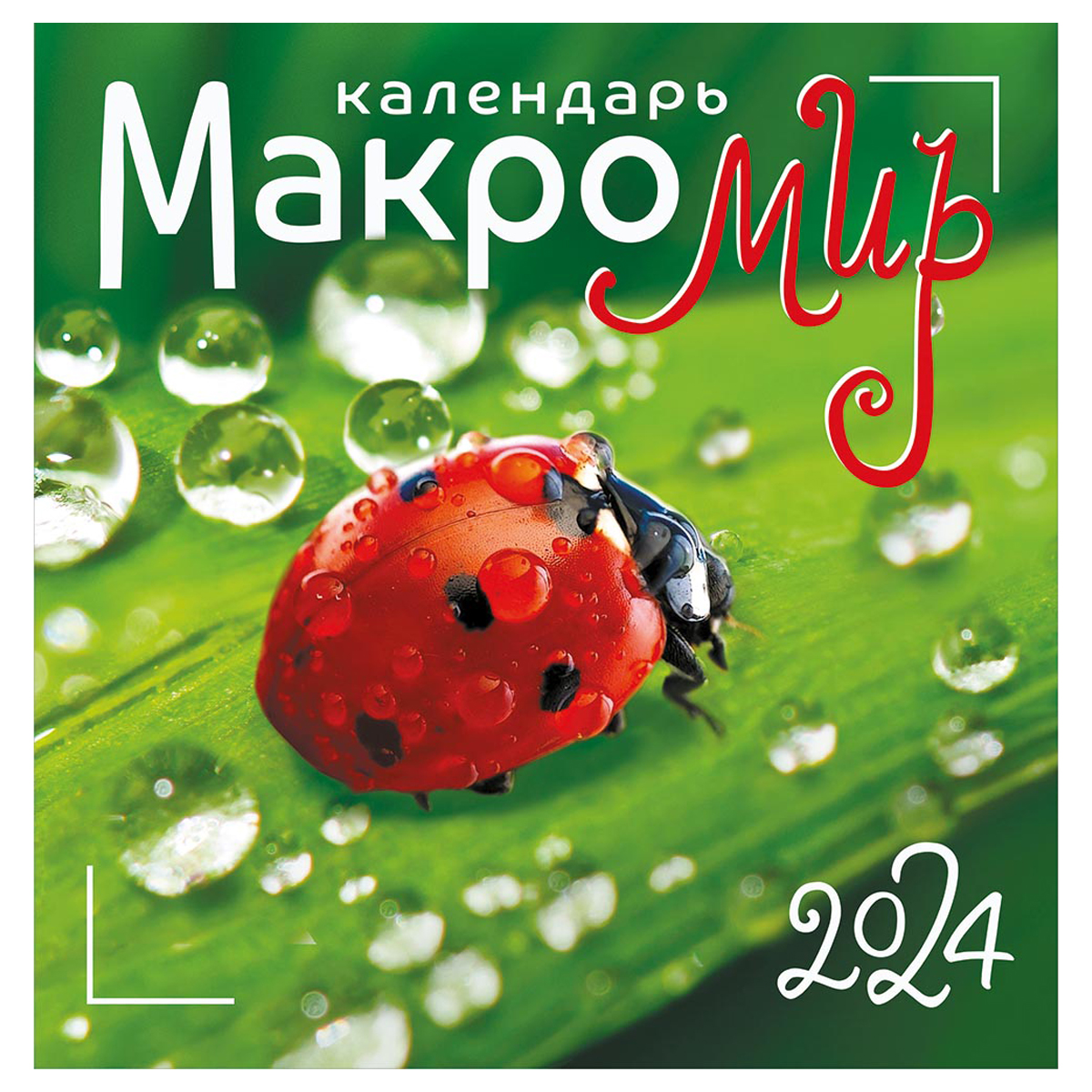 Календарь настенный перекидной на скрепке, 23*23 12л. ЛиС "Макромир", 2024г