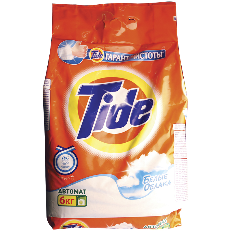 Стиральный порошок для машинной стирки Tide "Белые облака/для белого и цветного", 6кг