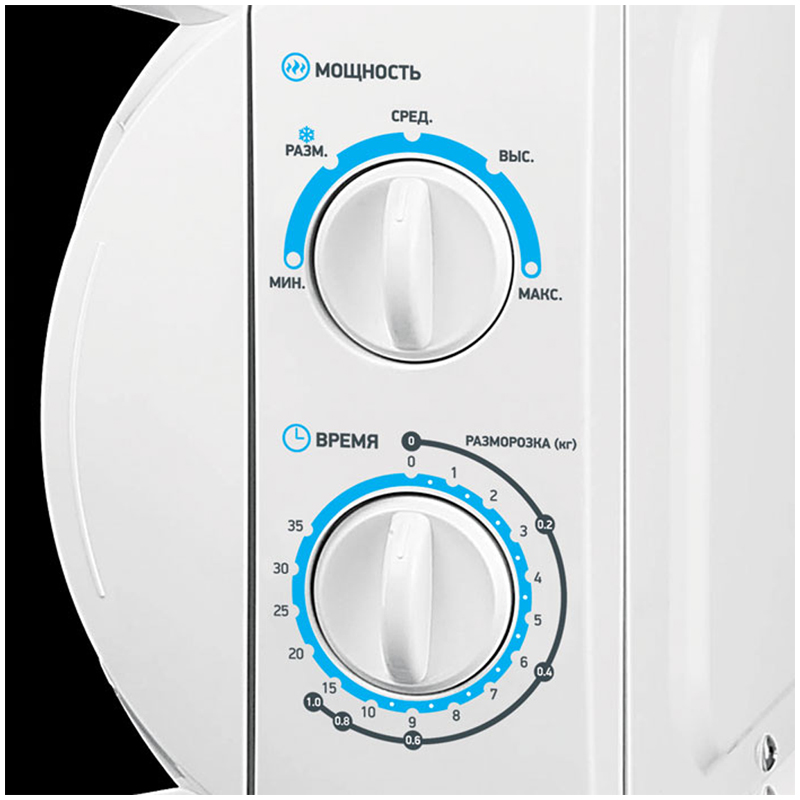 УЦЕНКА-Микроволновая печь BBK 20MWS-710M/W, 20л, механическое управление, белая