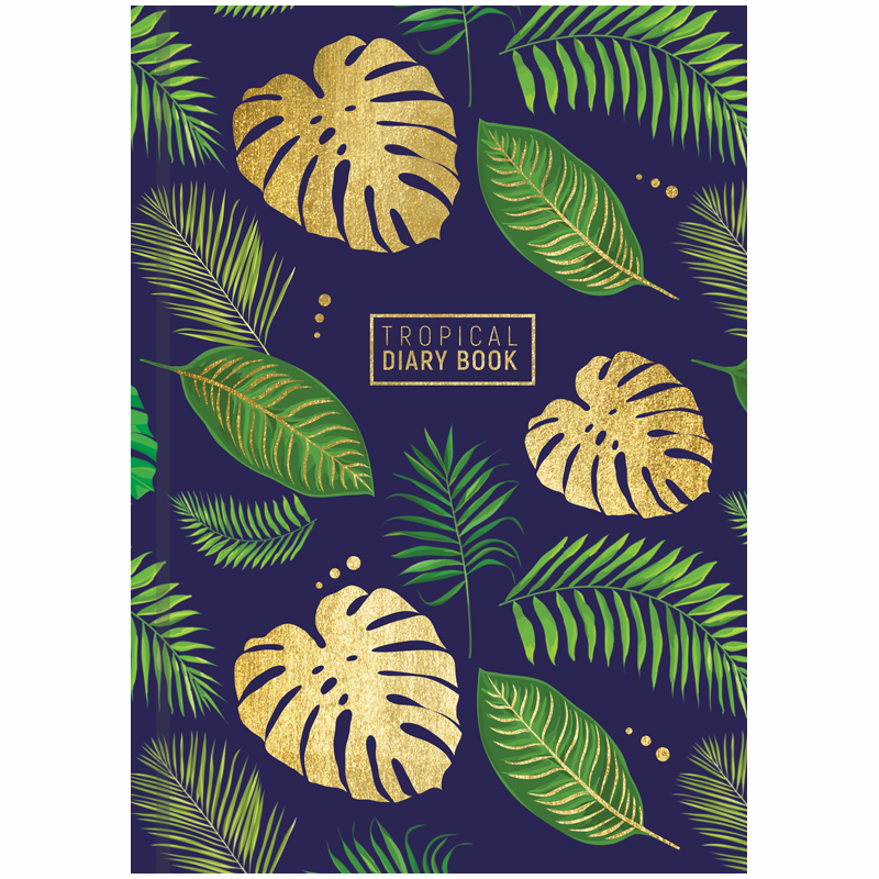 Ежедневник недатир. B6, 160л., 7БЦ OfficeSpace "Palm style", тиснение фольгой